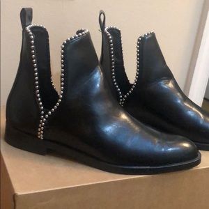 Zara black boots with studs